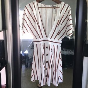 New plunge front dress